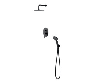 Black built-in shower kit